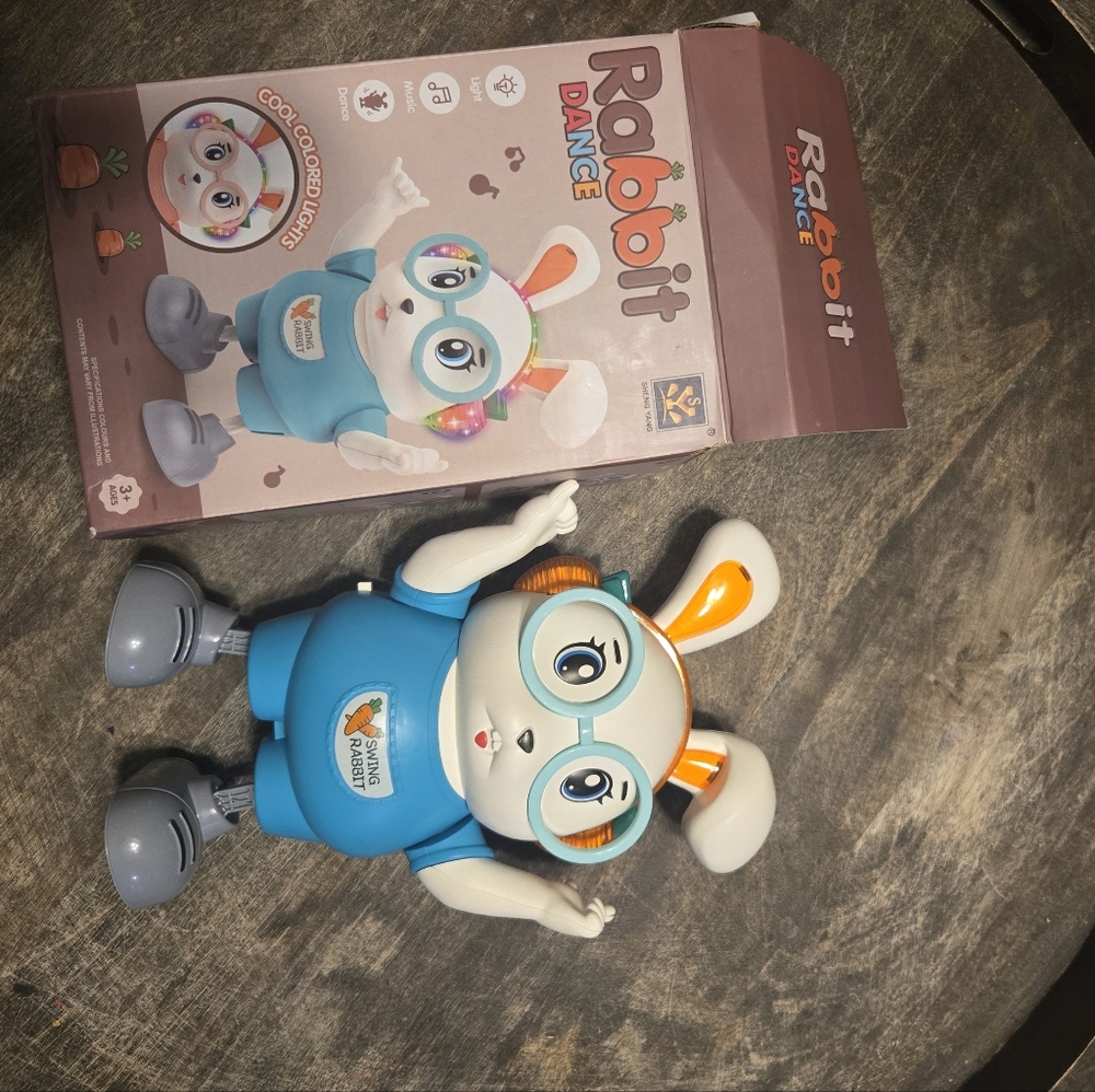 Cool Dancing Bunny Toy - Blue and Orange
